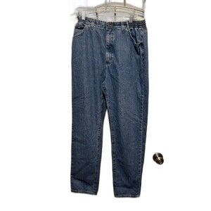 Vintage 90s Lee jeans No‎ Back Pocket Women’s sz 14M Mom Jean High Rise Blue USA